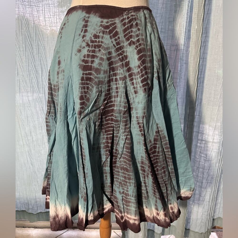 Cha Cha Vente Green Tye Dye Skirt XL